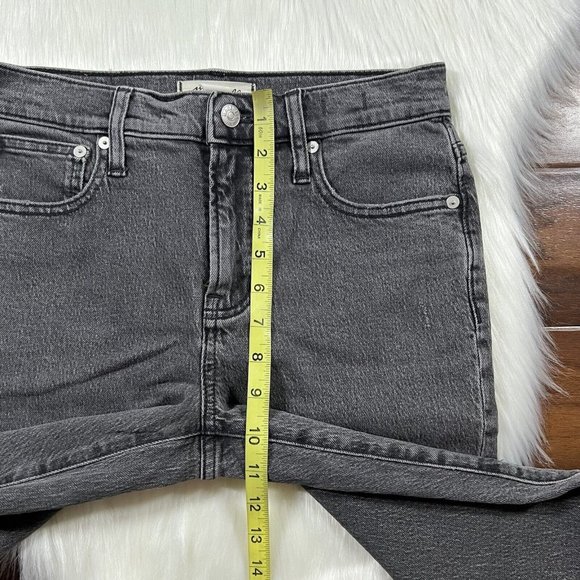 Madewell Size 25 Petite‎ Black Cosner Wash Perfect Vintage Denim Jeans NB058 - Picture 5 of 10
